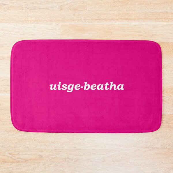 Item preview, uisge-beatha (the Gaelic word for whisky) in pink - it translates as "water of life" in Scottish Gaelic. Uisge means water and beatha means life designed and sold by Mamaidh Made.