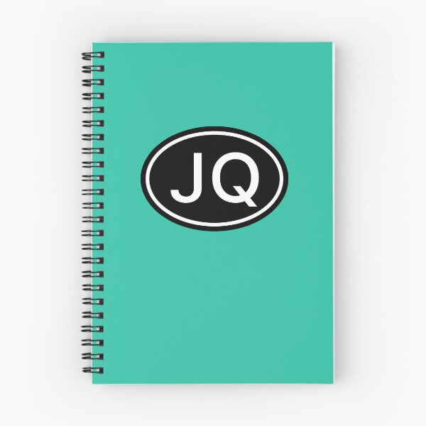 Item preview, JQ Initials Monogram Oval White Letters designed and sold by Jeallan Designs.