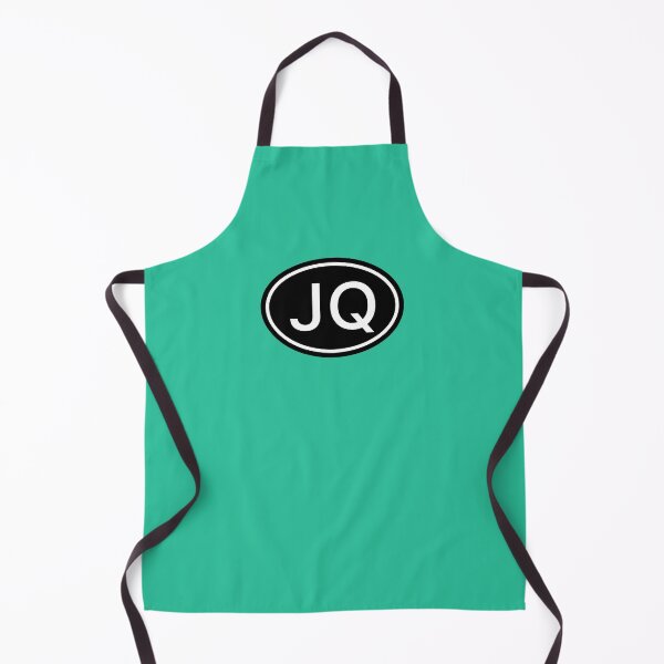 Item preview, JQ Initials Monogram Oval White Letters designed and sold by Jeallan Designs.