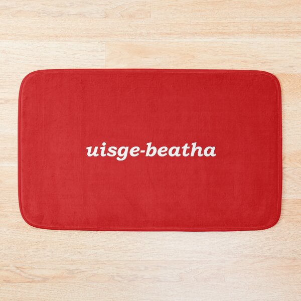 Item preview, uisge-beatha (the Gaelic word for whisky) in red - it translates as "water of life" in Scottish Gaelic. Uisge means water and beatha means life designed and sold by Mamaidh Made.