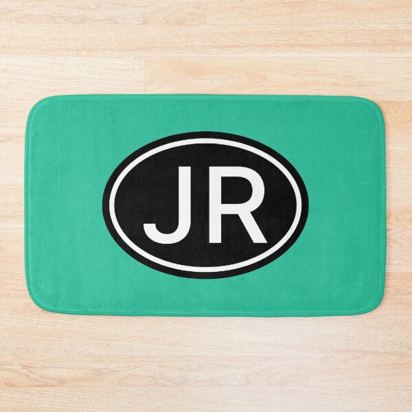Item preview, JR Initials Monogram Oval White Letters designed and sold by Jeallan Designs.