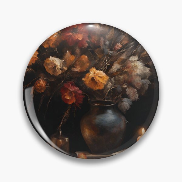 Item preview, Dark academia floral oil painting dried flowers decadence gift for bookish girl girlie  designed and sold by Fantasy Cache.
