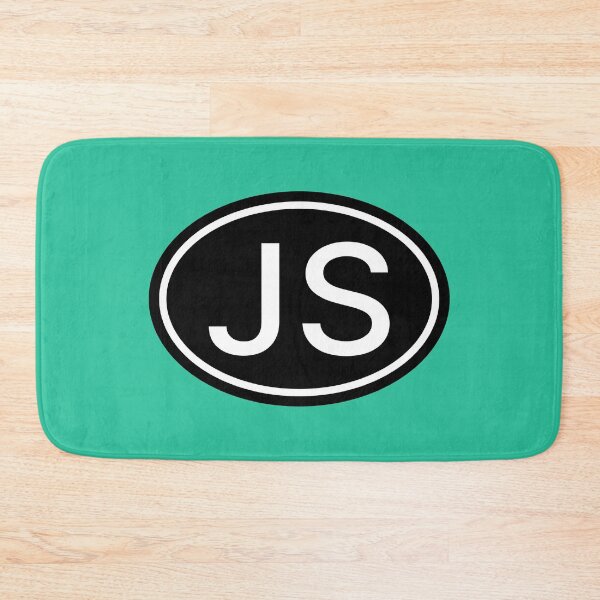 Item preview, JS Initials Monogram Oval White Letters designed and sold by Jeallan Designs.