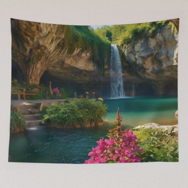 Item preview, Forest Sanctuary of the Enchanted Cave Falls designed and sold by BlareBlare.