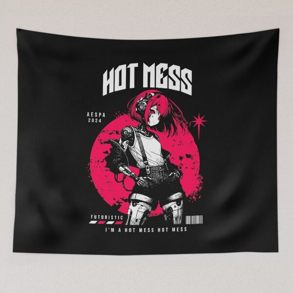 Item preview, AESPA MI texto de tipografía hot mess kpop Morcaworks designed and sold by Morcawork.