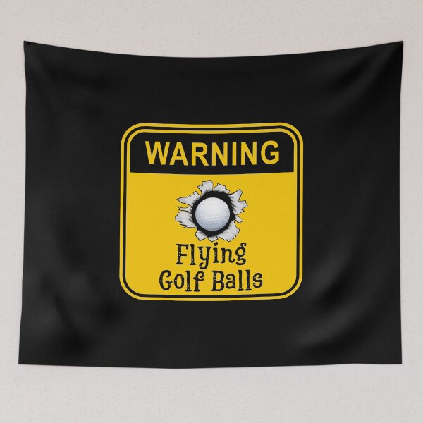 Item preview, Warning Sign - Flying Golf Balls designed and sold by StoneybrokeM.