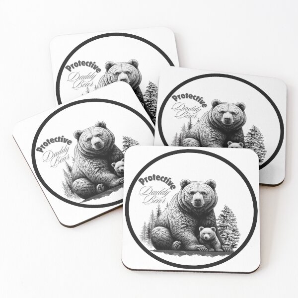 Item preview, Daddy Bear, Protective Daddy bear and Cub, Gift For Dad  designed and sold by DammyK89.