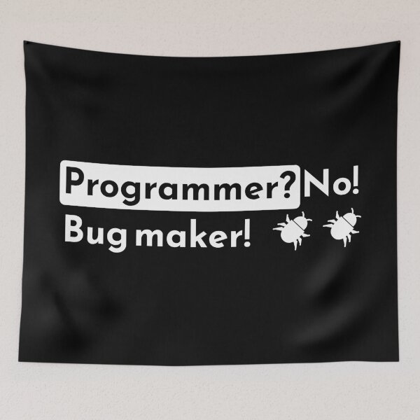 Item preview, Programmer? No! Bug maker! - short black designed and sold by Warrioll.