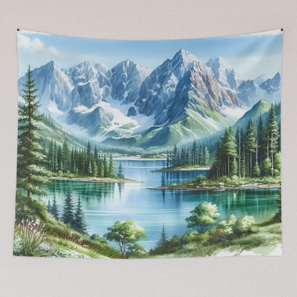 Item preview, Serene Mountain Lake designed and sold by Fashiospice07.