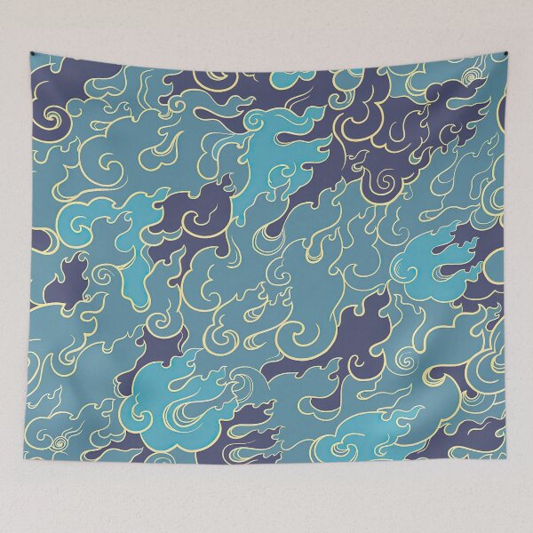 Item preview, Abstract of Vintage Blue Fire Pattern designed and sold by Teravill.