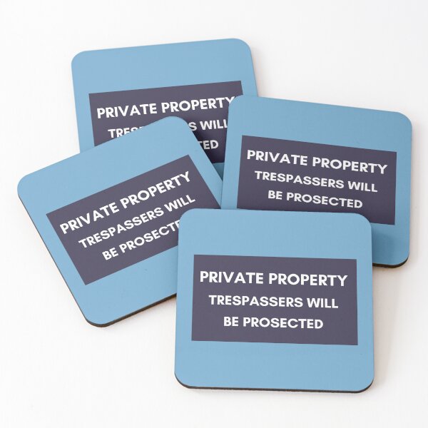 Item preview, Private Property: Trespassers will be Prosected - Sign Malapropism from an Actual School designed and sold by Artmugic.
