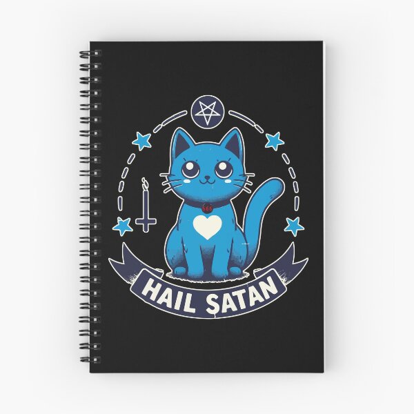 Item preview, Hail Satan Funny Cat Cross Pentagram designed and sold by TomFrontierArt.