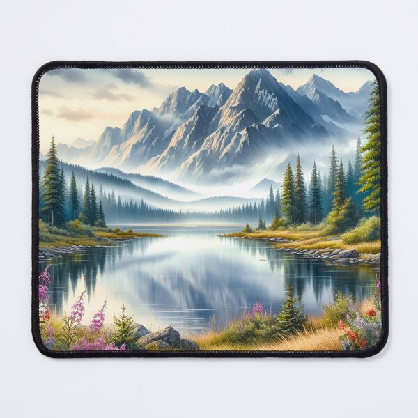Item preview, Serene Lake & Mountain Art designed and sold by Fashiospice07.