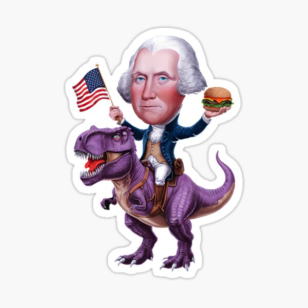 Item preview, Funny George Washington Dinosaur American designed and sold by HeadTurningArt.
