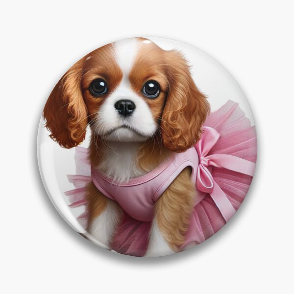 Item preview, Charming cocker spaniel puppy posing in a pink tutu. designed and sold by toypoodlemom.