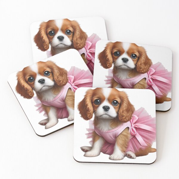 Item preview, Charming cocker spaniel puppy posing in a pink tutu. designed and sold by toypoodlemom.