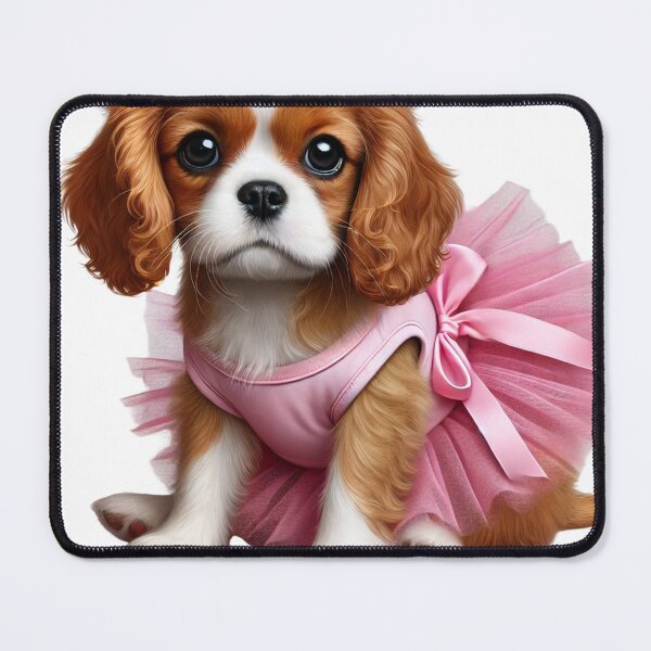 Item preview, Charming cocker spaniel puppy posing in a pink tutu. designed and sold by toypoodlemom.