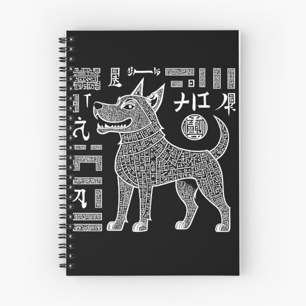 Item preview, Chinese Dog with Mystical Calligraphy designed and sold by DevemDavam.
