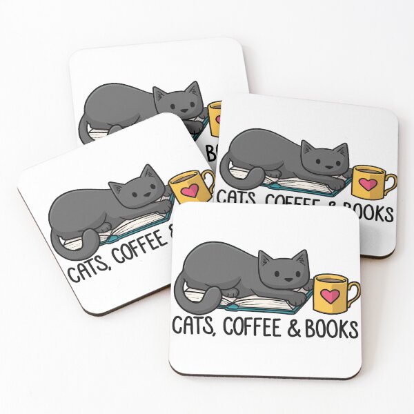 Item preview, Cats Coffee and Books designed and sold by doodlecats.