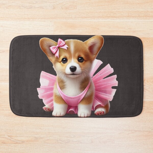 Item preview, Lovable corgi puppy in a baby pink tutu designed and sold by toypoodlemom.