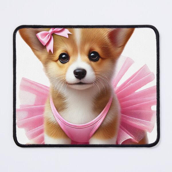 Item preview, Lovable corgi puppy in a baby pink tutu designed and sold by toypoodlemom.