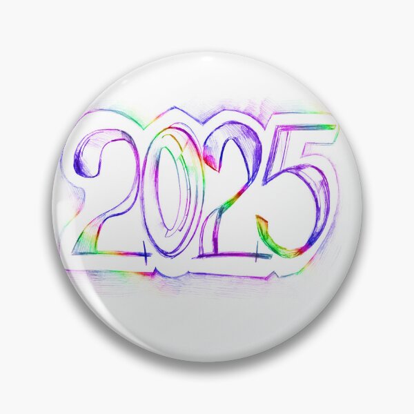 Item preview, 2025 colorful rainbow handwritten lettering | 2025 number year handlettering designed and sold by lausn.