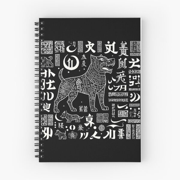 Item preview, Mystical Dog with Ancient Asian Calligraphy III designed and sold by DevemDavam.