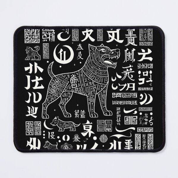 Item preview, Mystical Dog with Ancient Asian Calligraphy III designed and sold by DevemDavam.