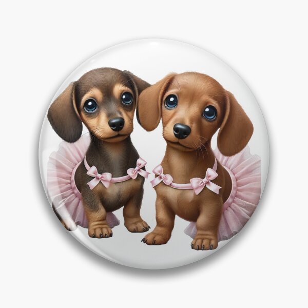 Item preview, Fluffy dachshund puppies in adorable pink tutus designed and sold by toypoodlemom.