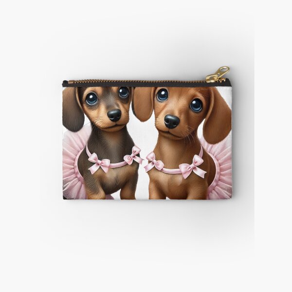 Item preview, Fluffy dachshund puppies in adorable pink tutus designed and sold by toypoodlemom.