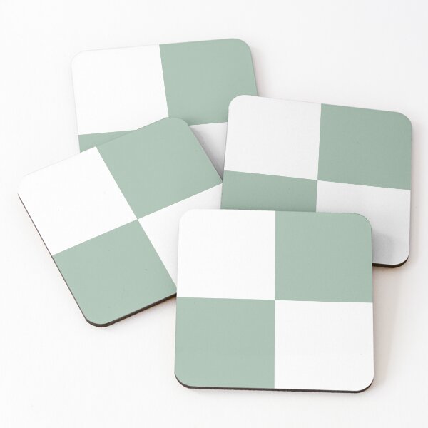 Item preview, MUTED GREEN and WHITE LARGE CHECKERS  designed and sold by RachelMacht.