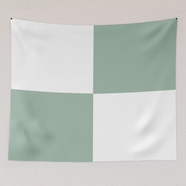 Item preview, MUTED GREEN and WHITE LARGE CHECKERS  designed and sold by RachelMacht.