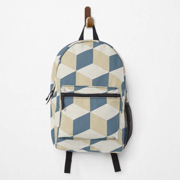 Item preview, Isometric Cube Pattern (Aegean Blue and Cream) designed and sold by avperth.