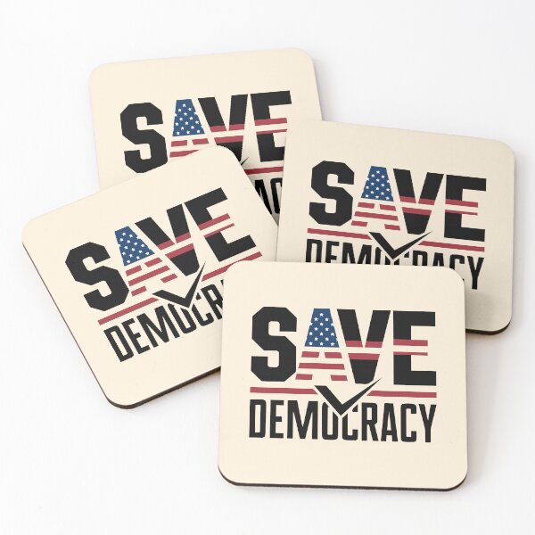 Item preview, Save Democracy - Powerful Political Statement Artwork, Freedom and Justice Design designed and sold by FebricFusion.