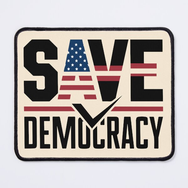 Item preview, Save Democracy - Powerful Political Statement Artwork, Freedom and Justice Design designed and sold by FebricFusion.