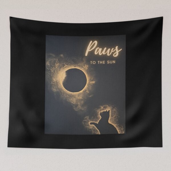 Item preview, Minimalist Oil Painting Eclipse of the Sun Cat Gold Paws to the Sun T-Shirt designed and sold by kkjustpaint.