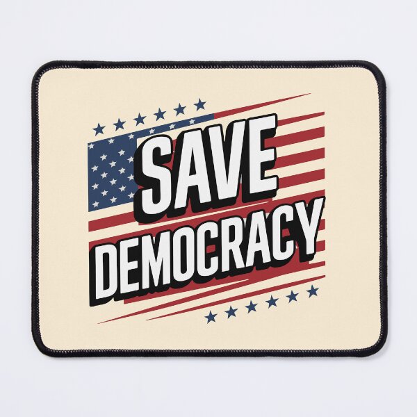 Item preview, Save Democracy - Bold Political Statement Artwork for Freedom and Justice designed and sold by FebricFusion.