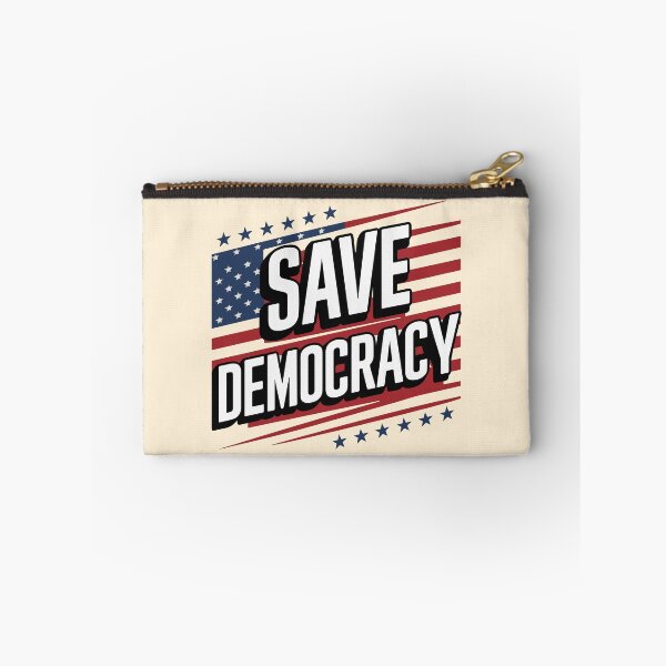 Item preview, Save Democracy - Bold Political Statement Artwork for Freedom and Justice designed and sold by FebricFusion.