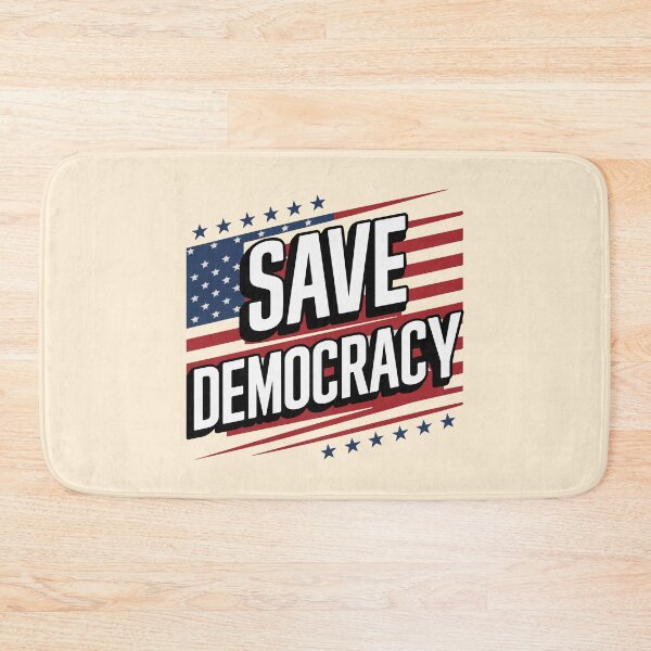 Item preview, Save Democracy - Bold Political Statement Artwork for Freedom and Justice designed and sold by FebricFusion.