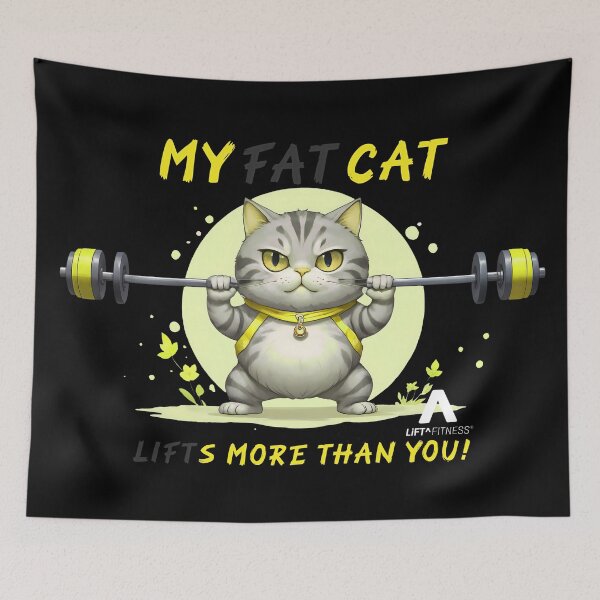 Item preview, Cat levanta más que tú - Mod 01 - Amarillo designed and sold by LIFT-FITNESS-PT.