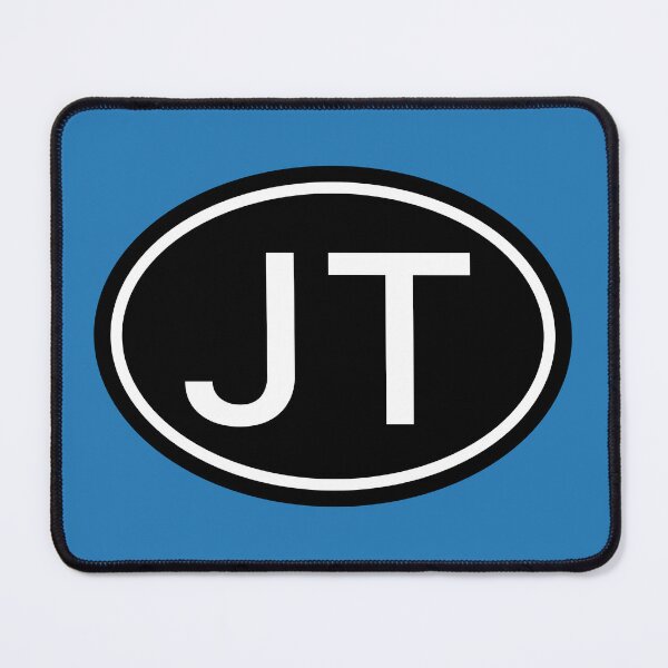 Item preview, JT Initials Monogram Oval White Letters designed and sold by Jeallan Designs.