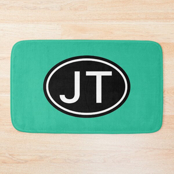 Item preview, JT Initials Monogram Oval White Letters designed and sold by Jeallan Designs.