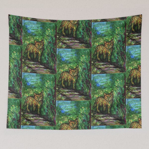 Item preview, Cat walk in the bushes artowrk designed and sold by DipakSonarArt.