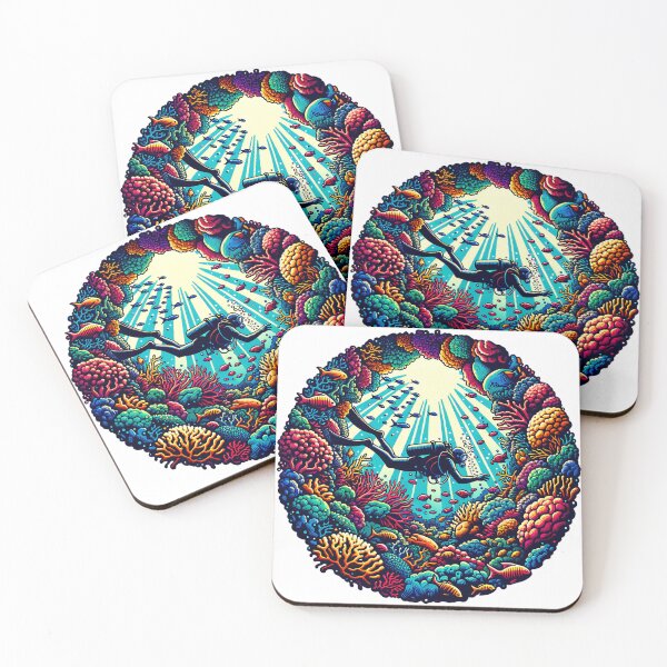 Item preview, Exploring the Depths: A Diver Among Tropical Fish designed and sold by 0penvimark.