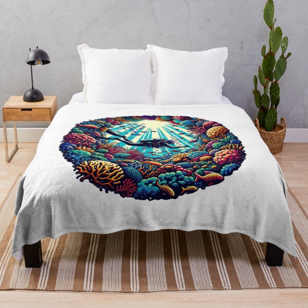 Item preview, Exploring the Depths: A Diver Among Tropical Fish designed and sold by 0penvimark.