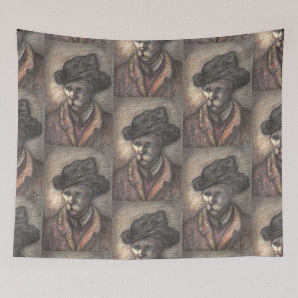 Item preview, Cat drawing inspired by Rembrandt Harmenszoon van Rijn designed and sold by DipakSonarArt.