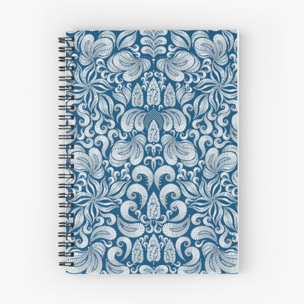 Item preview, Damascus, white elements on a blue background designed and sold by Alex  Blud.