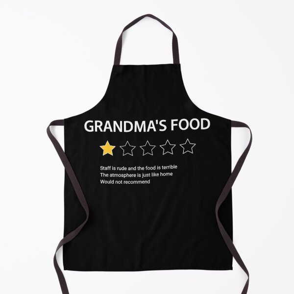 Item preview, Grandma's food, one star review, funny food rating, family dinner, food review for grandma, one star rating, one star tee, teasing grandma designed and sold by Dahlann.