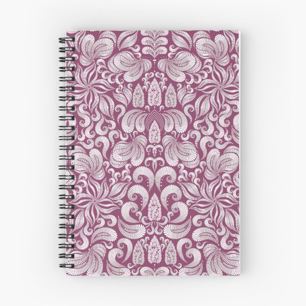 Item preview, Damascus, white elements on a light burgundy background designed and sold by Alex  Blud.