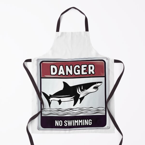 Item preview, Danger No Swimming shark designed and sold by FitEnvy.